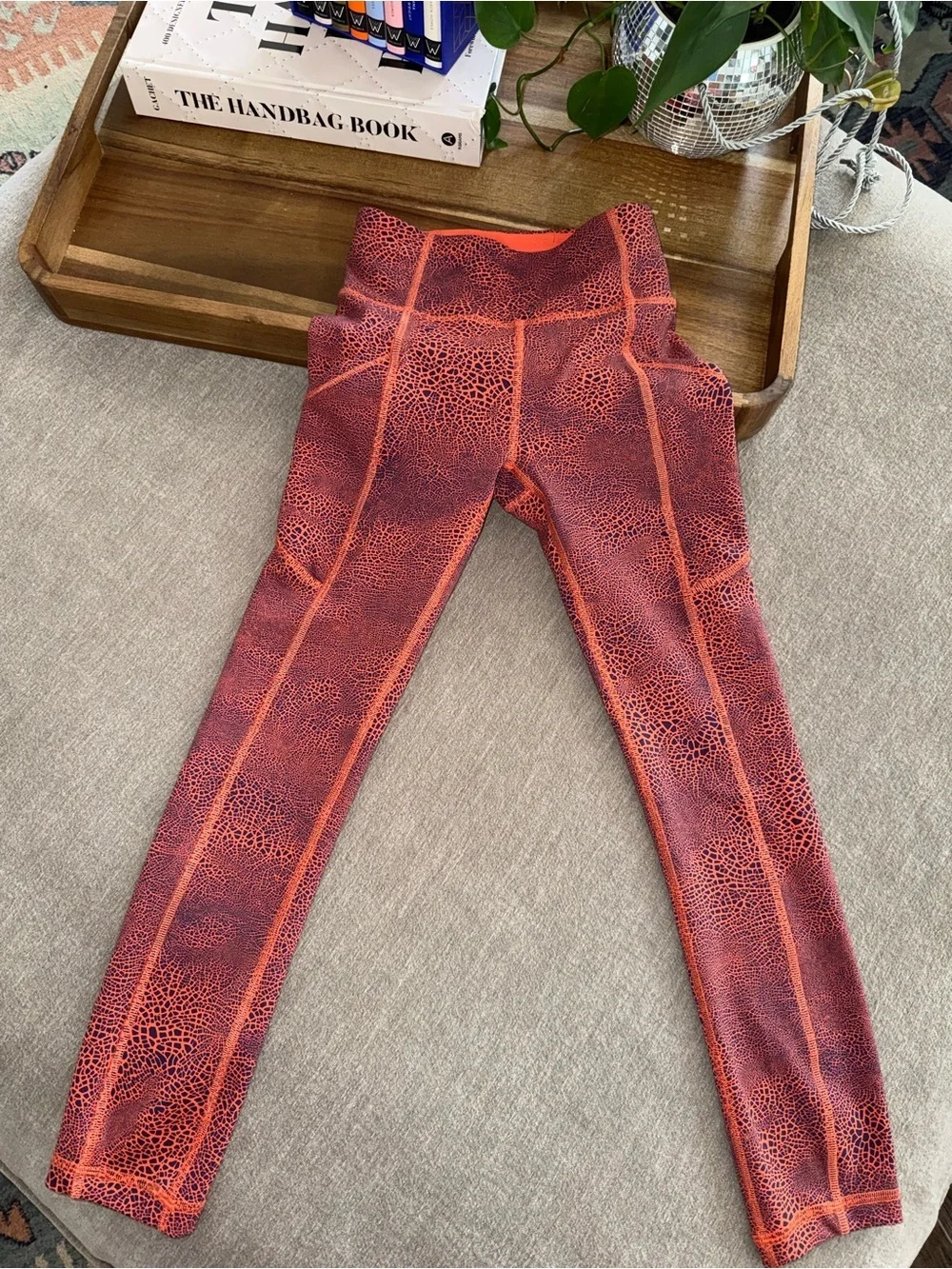 lululemon athletica High-Rise Textured Red-Orange Leggings